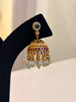 Royal Ruby & Emerald Jadau Kundan Long Necklace Set