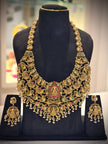 Royal Layered Peacock Chandbali Lakshmi Haram Necklace Set