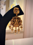 Royal Layered Peacock Chandbali Lakshmi Haram Necklace Set