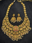 Royal Layered Peacock Chandbali Lakshmi Haram Necklace Set