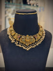 Antique Gold Lakshmi Nakshi Temple Choker Necklace Set