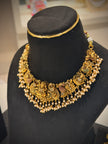 Antique Gold Lakshmi Nakshi Temple Choker Necklace Set