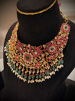 Grand Jadau Ruby‑Green Choker Necklace