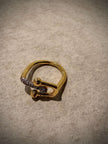 Gold CZ Hook Designer Ring