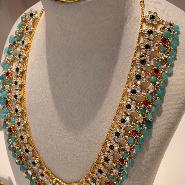 Multicolor Floral Jadau Necklace