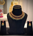 Jadau Ruby and Emerald Gold Choker Necklace Set