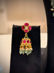 Jadau Ruby and Emerald Gold Choker Necklace Set
