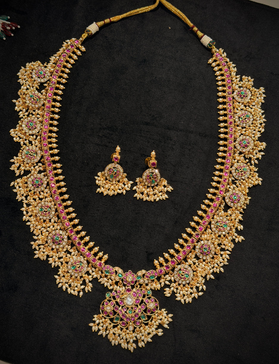 Guttapusalu Grand Long Necklace Set