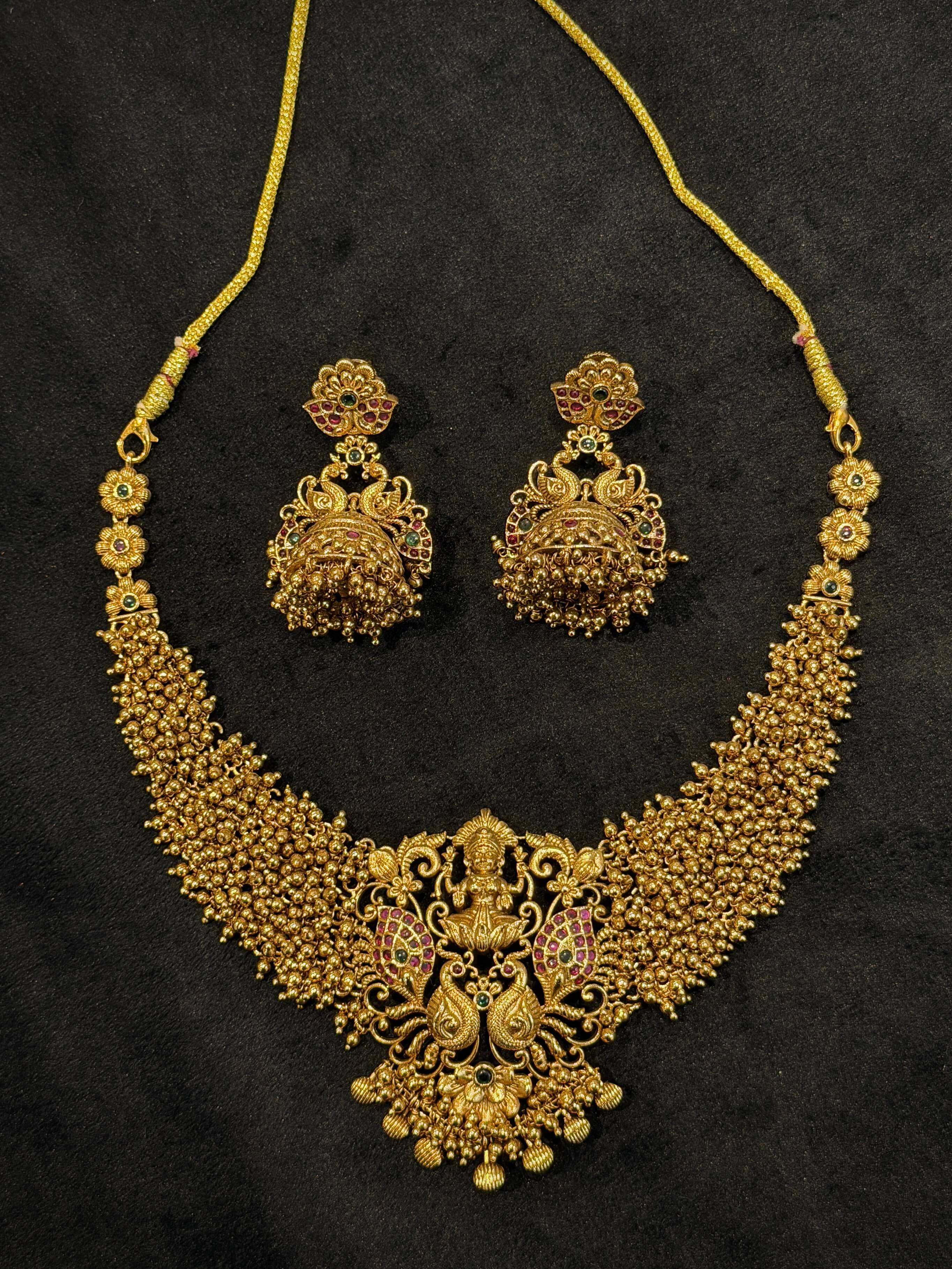 Festive Lakshmi Temple Choker Necklace Set
