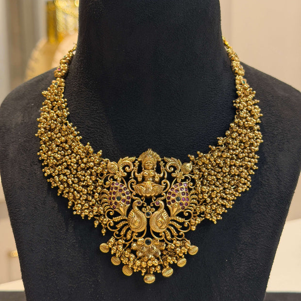 Festive Lakshmi Temple Choker Necklace Set
