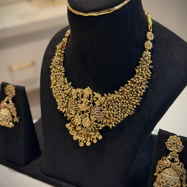 Festive Lakshmi Temple Choker Necklace Set