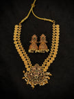 Vedic Temple Gold Lakshmi Kasu Short Necklace Set