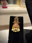 Vedic Temple Gold Lakshmi Kasu Short Necklace Set
