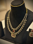 Double-Layer AD Stone Necklace Set