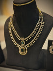 Double-Layer AD Stone Necklace Set