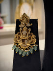 Lakshmi Temple Pendant Long Chain Set