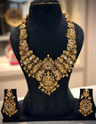 Elegant Peacock & Lakshmi Motif Necklace Set