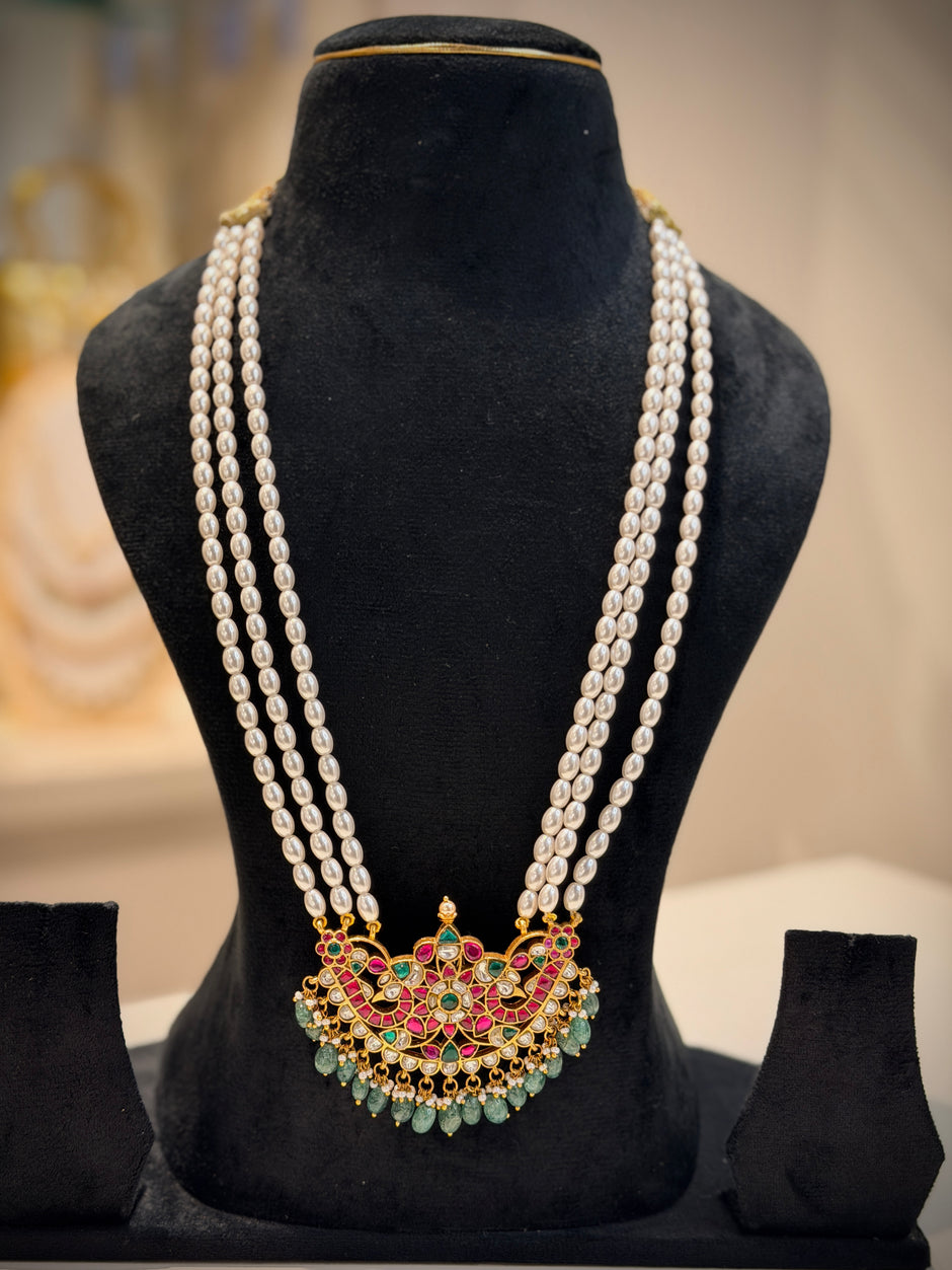 Jadau Three-Layered Rani Haram Necklace
