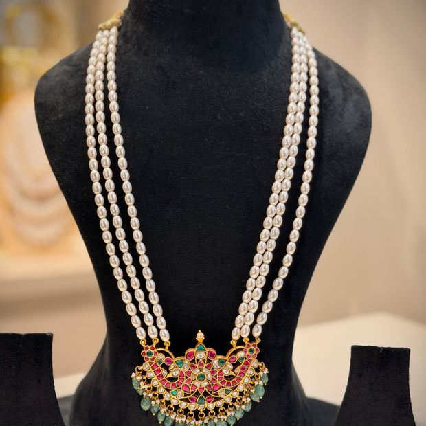 Jadau Three-Layered Rani Haram Necklace