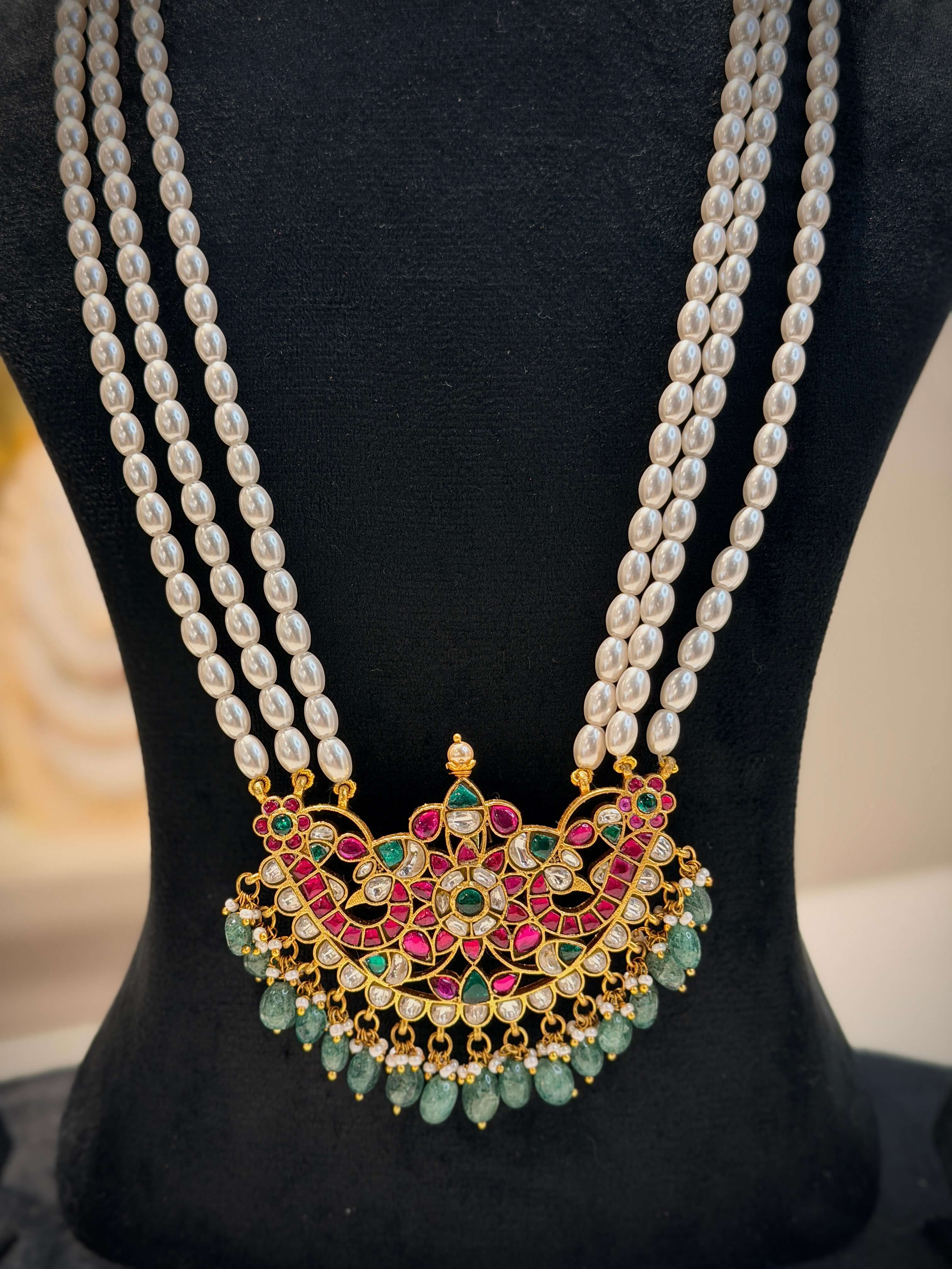 Jadau Three-Layered Rani Haram Necklace