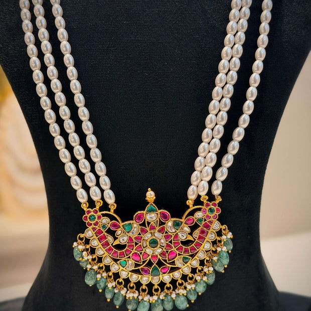 Jadau Three-Layered Rani Haram Necklace