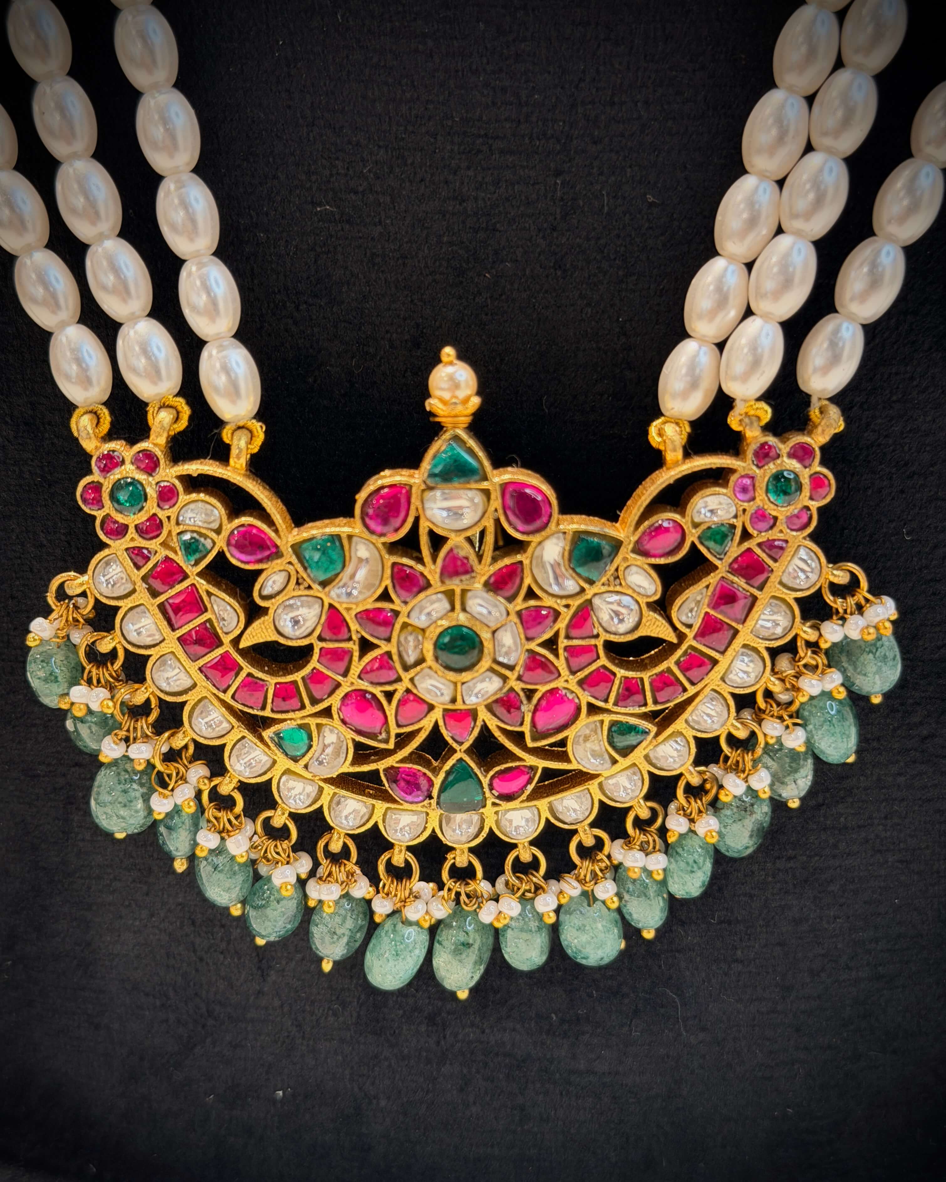 Jadau Three-Layered Rani Haram Necklace