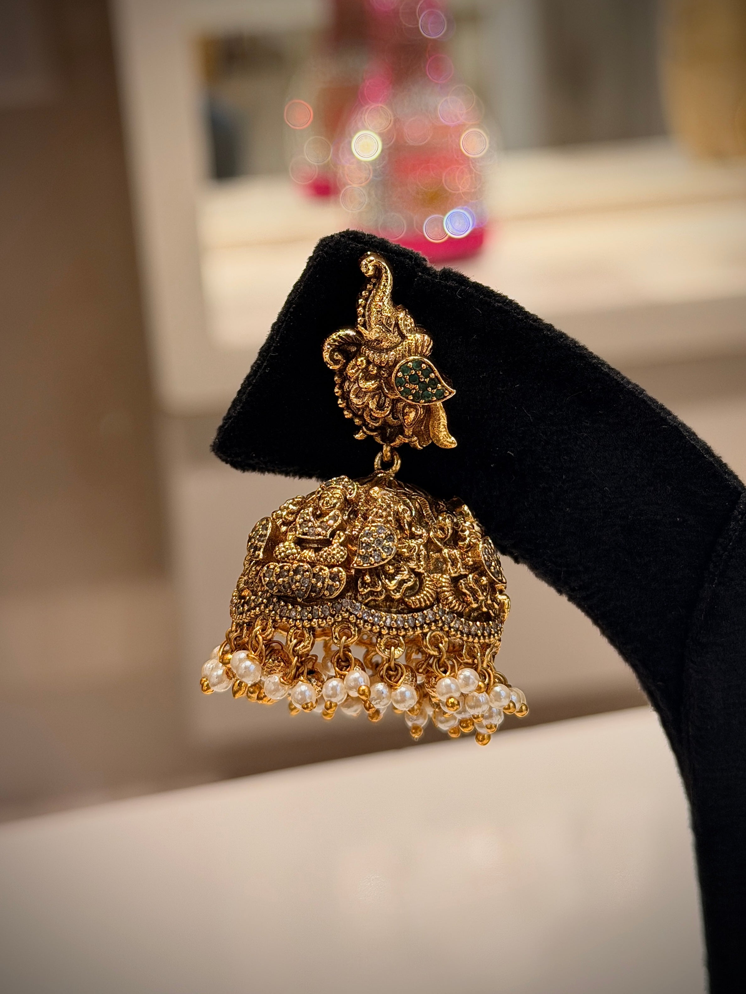Heritage Gold Lakshmi Long Necklace Set