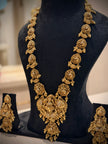 Goddess Lakshmi Pendant Long Necklace Set