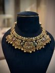 Rajwadi Parrot Motif Choker Necklace Set