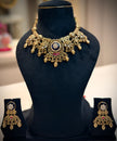 Royal Blue Rajwadi Choker Necklace Set