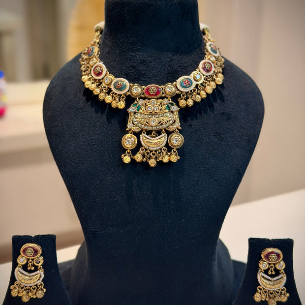 Heritage Crescent Drop Choker Set