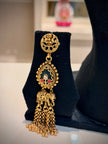 Rajwadi Elephant Motif Multi‑Layer Tassel Choker Necklace Set