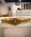 Antique Temple Lakshmi Peacock Pearl Drop Waist Belt / Vaddanam