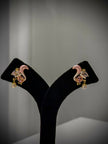 Pink Squirrel Crystal Pearl Stud Earrings