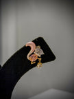 Pink Squirrel Crystal Pearl Stud Earrings