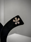 Floral Rotating Crystal Petal Stud Earrings Set