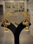 Peacock Jhumka Pearl Earrings Set