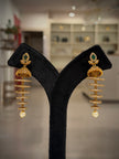 Spiral Pearl Drop Jhumka Earrings