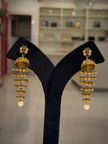 Floral Jhumka Cascade Pearl Earrings
