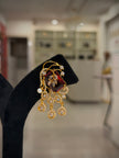 Floral Crystal Stone Cascade Dangle Earrings