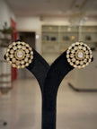 Round Kundan Mandala Stud Earrings