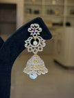 Diamond Look Pearl Jhumka Earrings