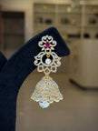 Diamond Look Pearl Jhumka Earrings