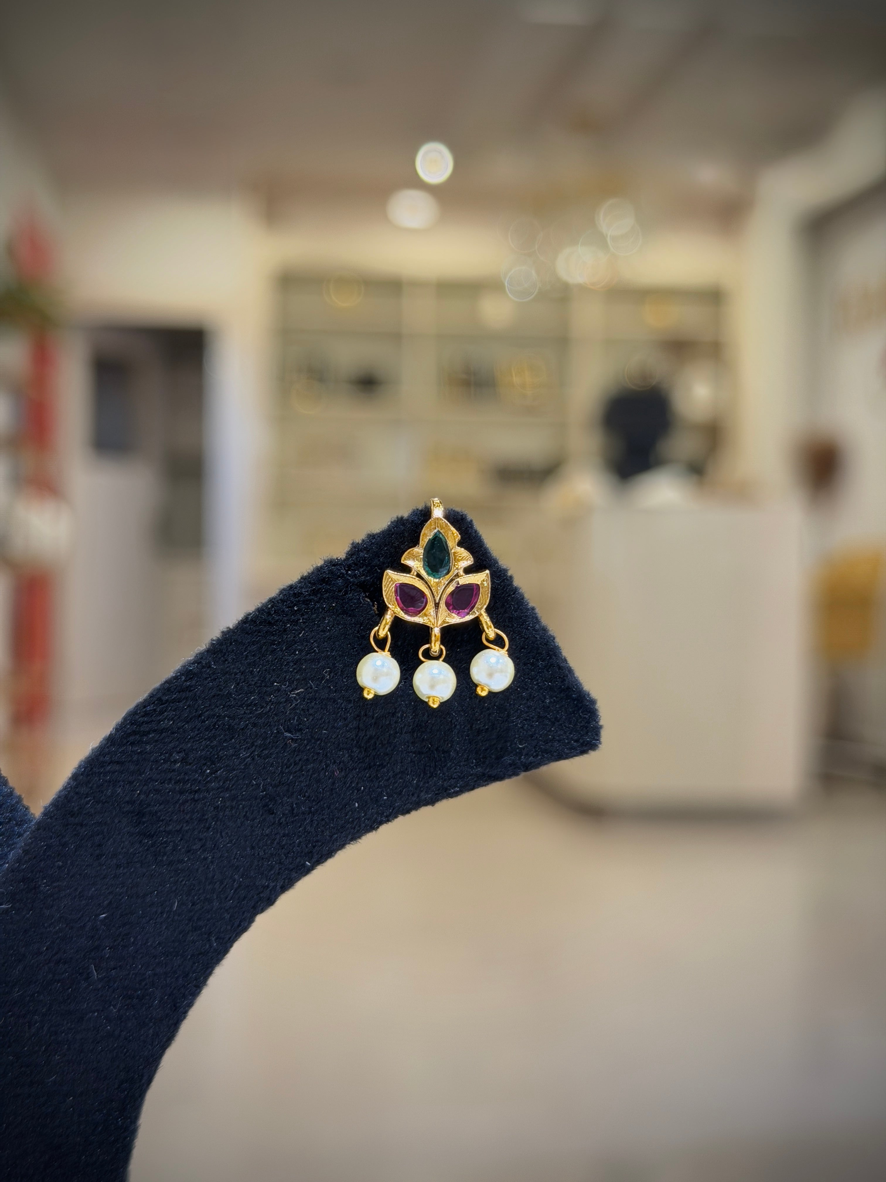 Traditional Kundan Pearl Drop Bugadi / Tops Ear Cuff