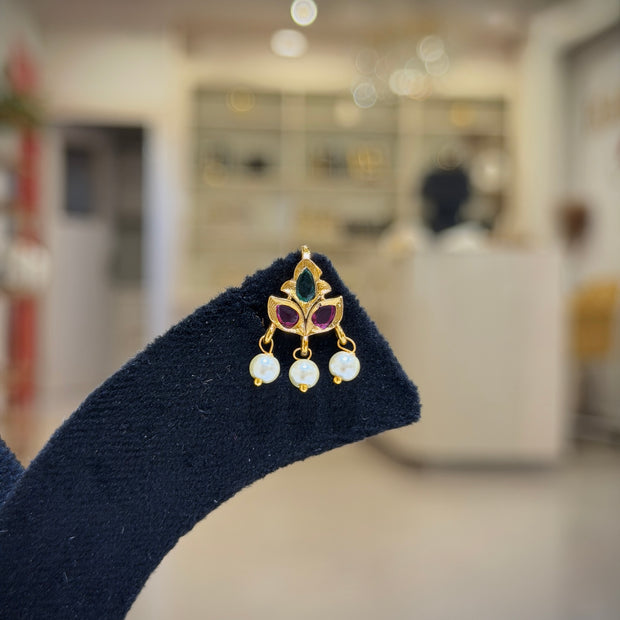 Traditional Kundan Pearl Drop Bugadi / Tops Ear Cuff