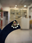 Graceful Kundan Pearl Drop Bugadi / Tops Ear Cuffs