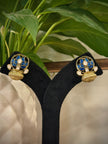 Elegant Lotus Jadau Kalash Stud Earrings Set