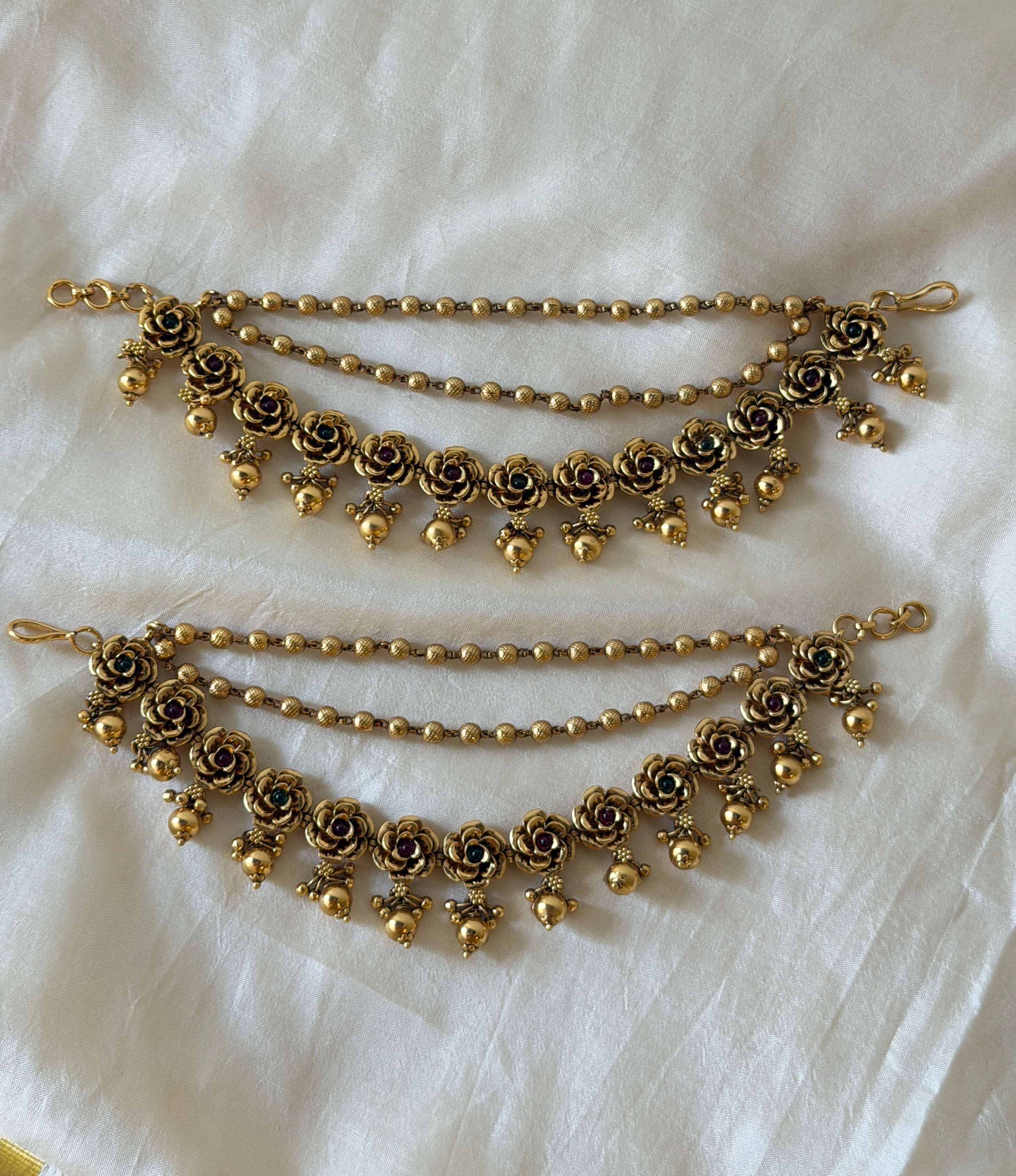 Antique Gold Rose Flower Maati