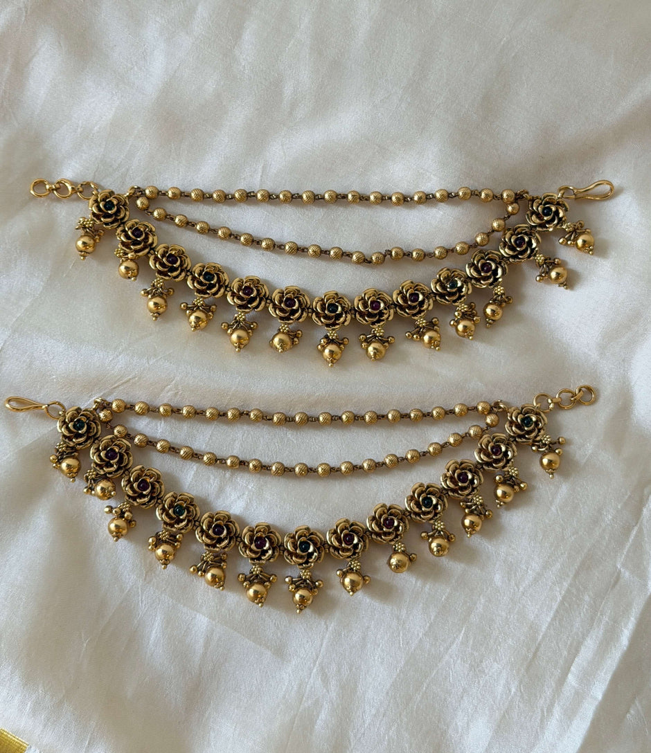 Antique Gold Rose Flower Maati