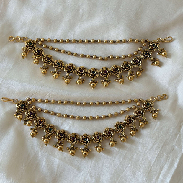 Antique Gold Rose Flower Maati